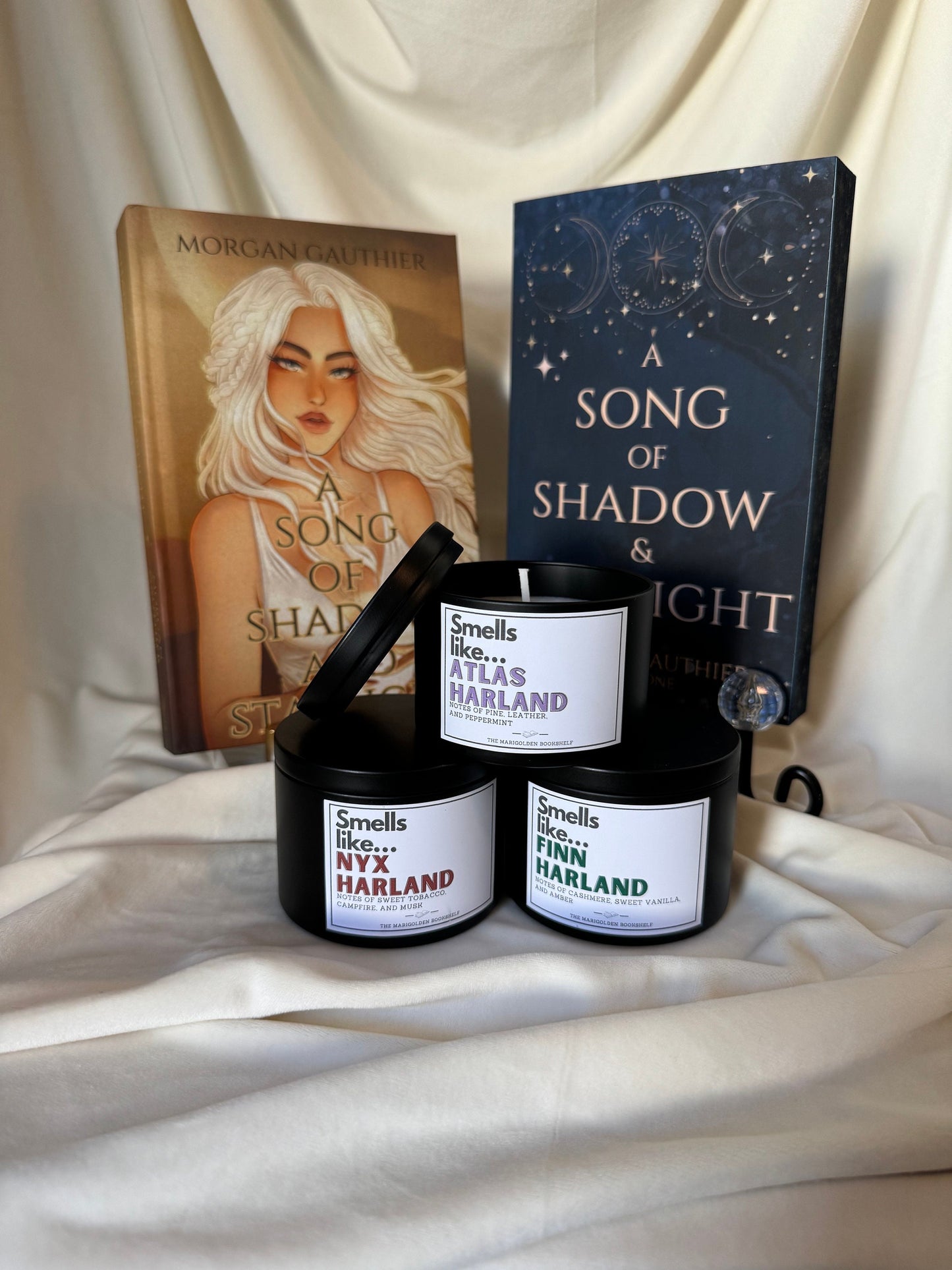 A Song of Shadow and Starlight *Officially Licensed* Soy Character Candle -Nyx, Finn, or Atlas Harland Candle