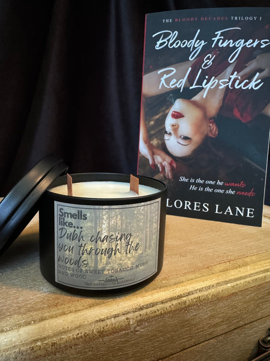 Dubh Burton-Bloody Fingers & Red Lipstick Soy Character Candle *Officially Licensed*