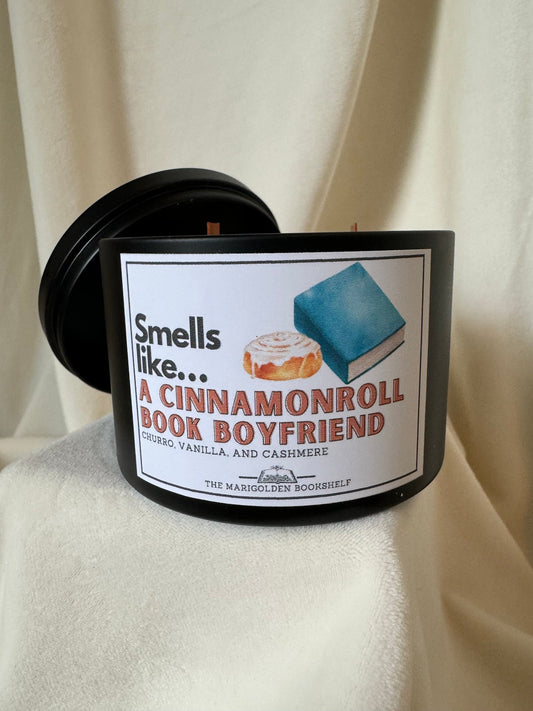 Cinnamon Roll Book Boyfriend Scented Candle