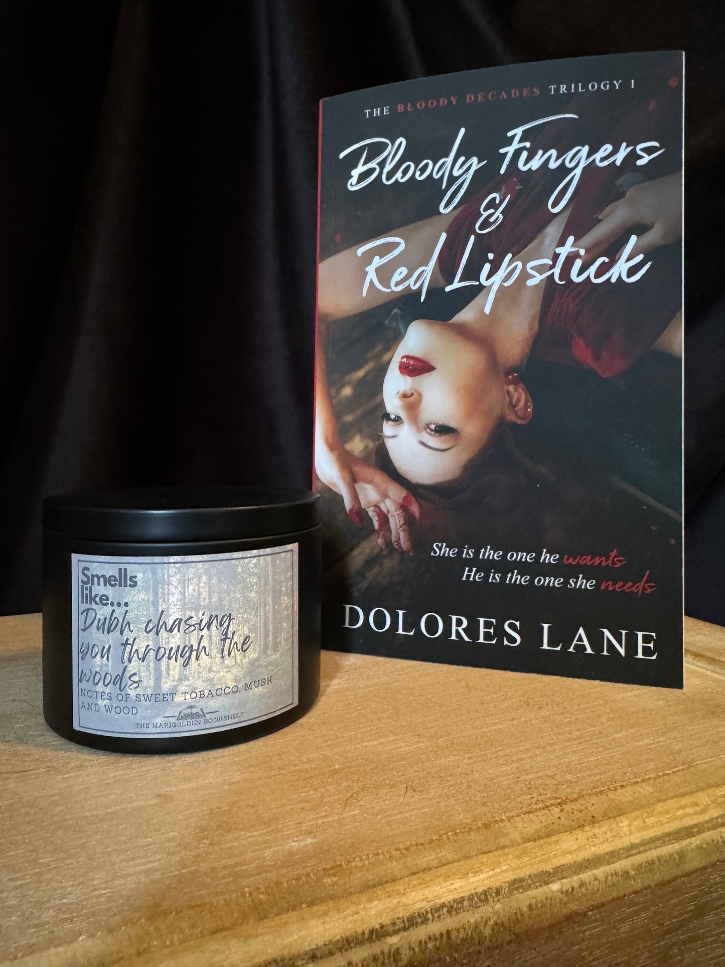 Dubh Burton-Bloody Fingers & Red Lipstick Soy Character Candle *Officially Licensed*